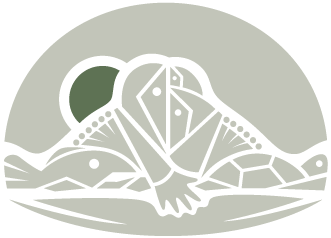 Tamalpais Trust reverse logo with the sun highlighted in green