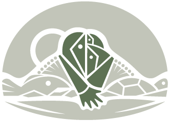 Tamalpais Trust reverse logo with the people highlighted in green